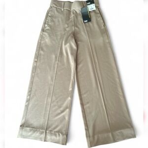 LEE Khaki Wide-Leg Pants XS, Waistband With Pockets NWT